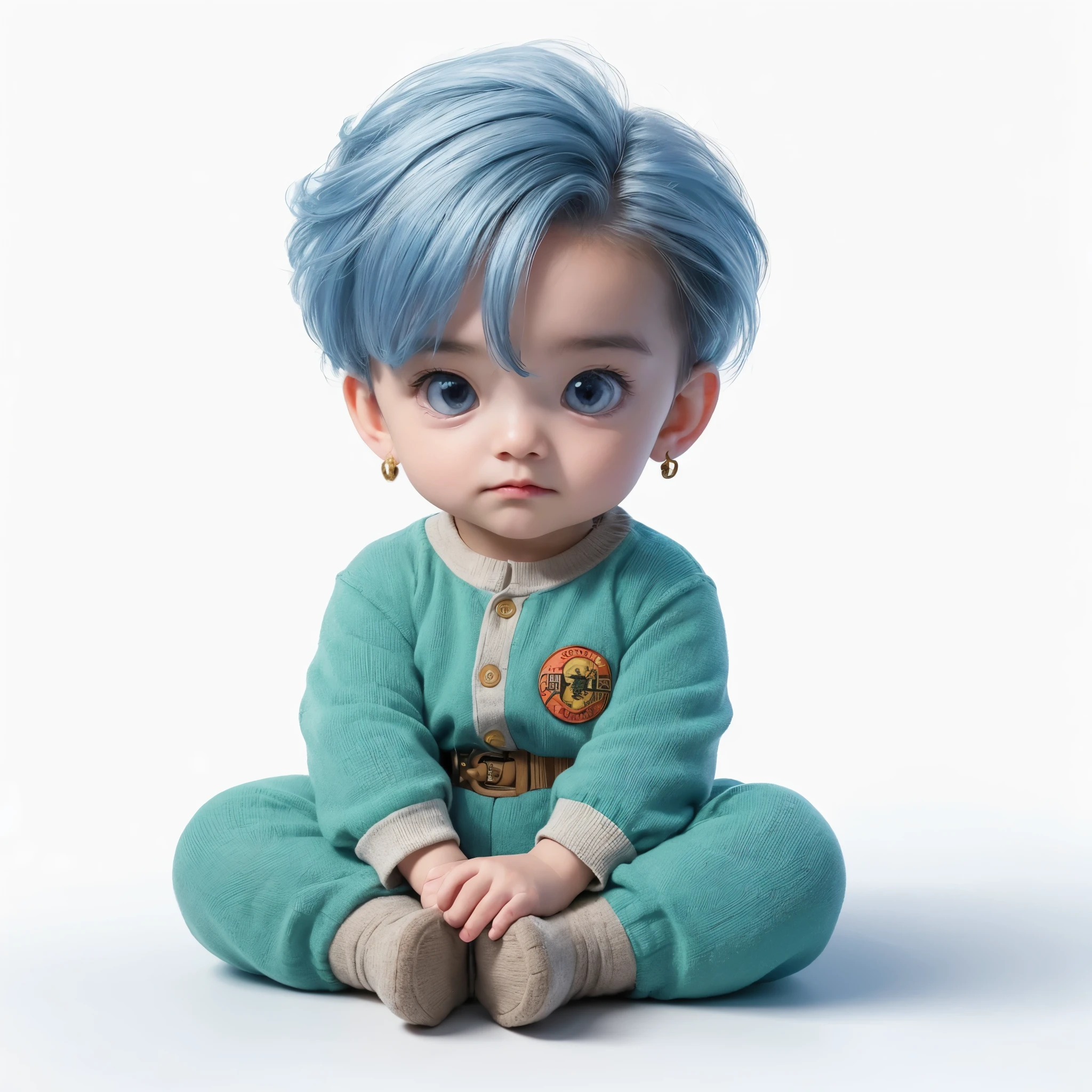 Real life adaption of this character beauty baby face,same hair,(realistic same outfit) ,realistic same background , realistic light, realistic shadow, realism, hyper realistic,(photorealistic:1.2), normal small eyes, normal hand,