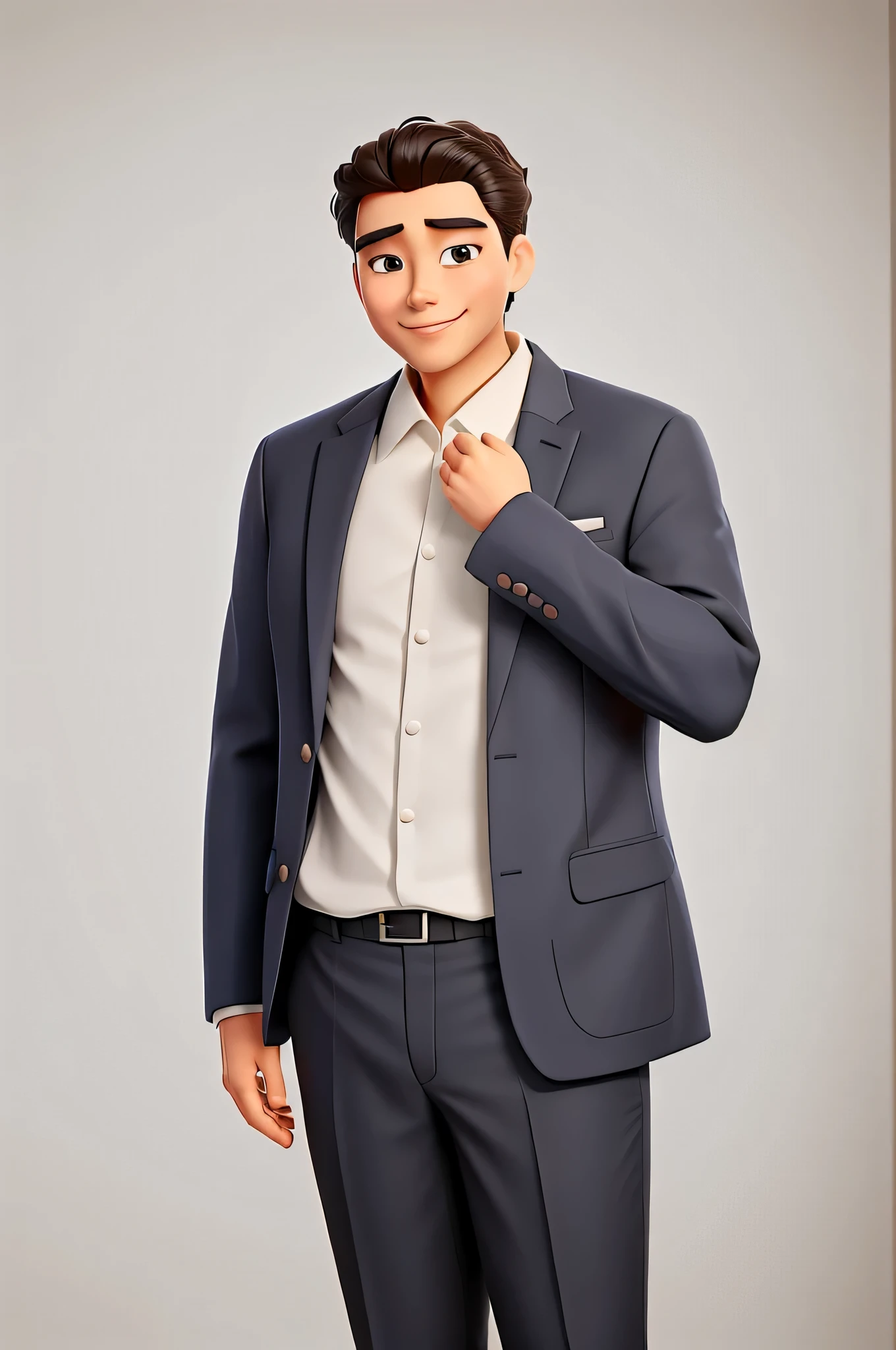 wearing a suit打领带的男子摆姿势拍照, Professional profile photo, wearing a suit。disney style