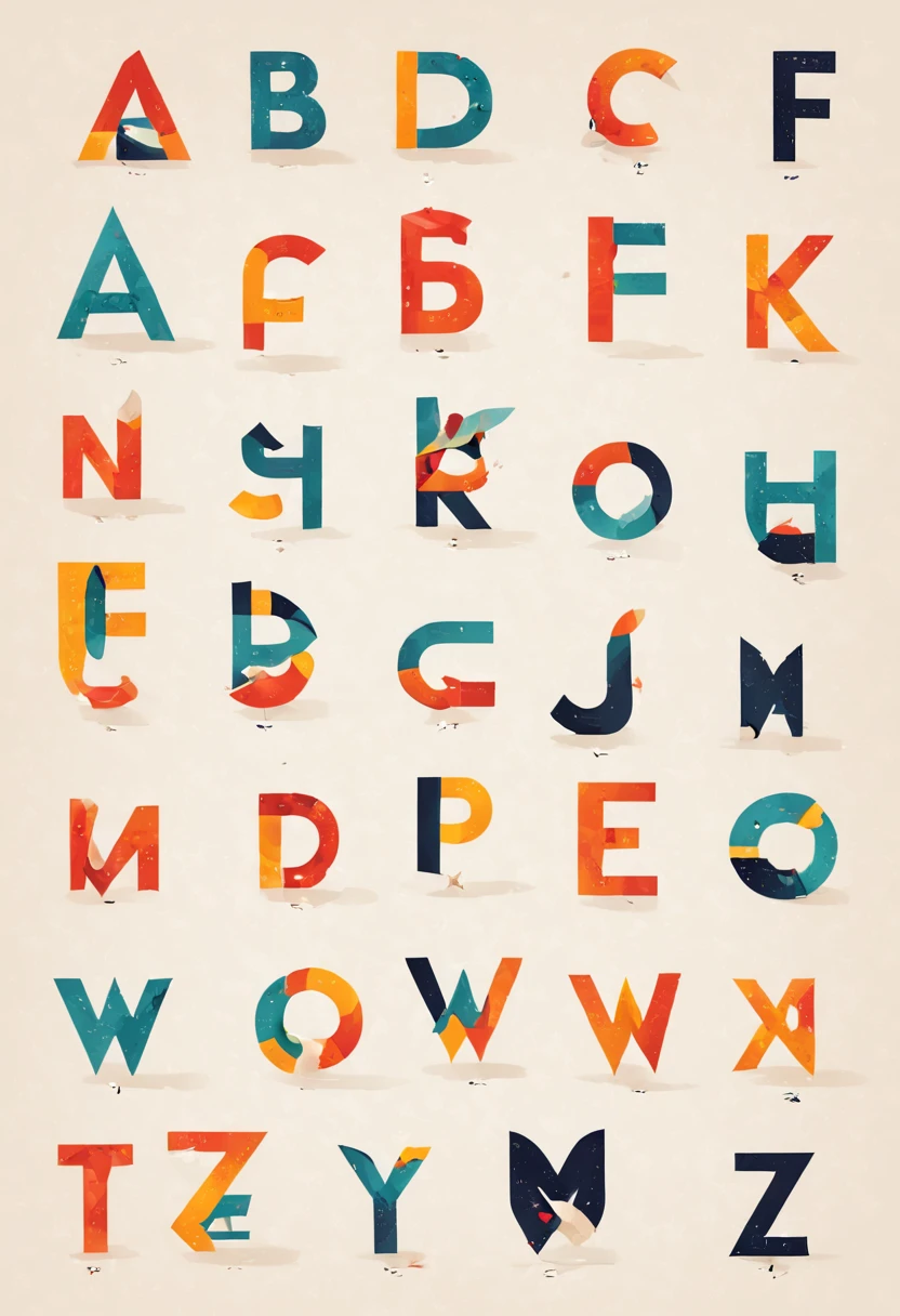 font design, creative, alphabet poster