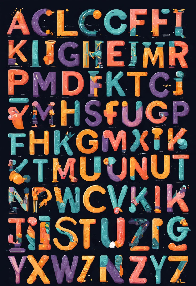 font design, creative, alphabet poster