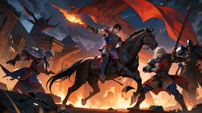 Fist of the North Star Muscular Kenshiro Muscular Style Islamic Costume Castlevania Shadow Lord Handsome Muscular But Armor Lord Dracula Leads Army Armed Demons for War Hyper Realistic Hyper Detailed Dynamic Poses Hyper Detailed Faces Hyper Realistic Hyper Detailed