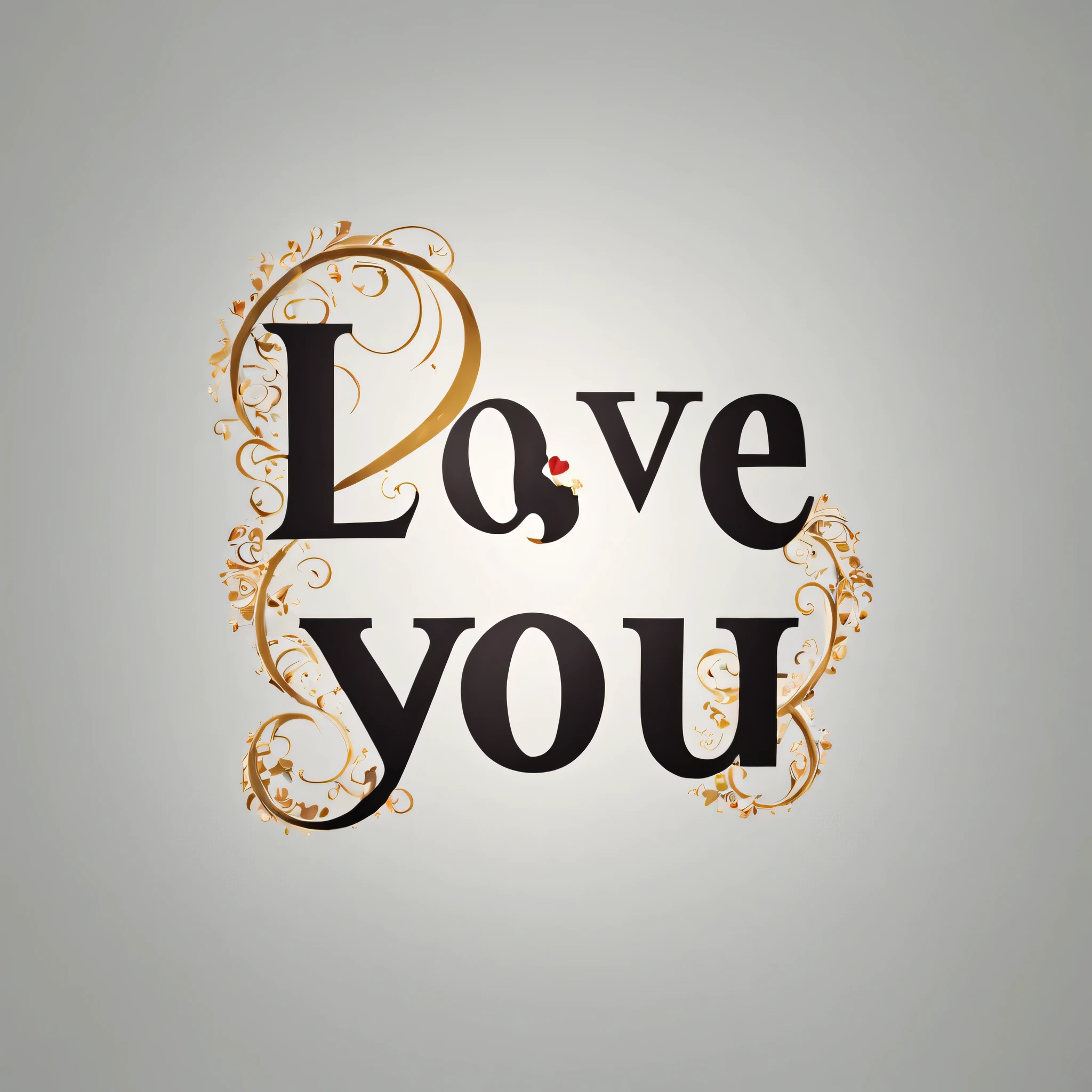 Logo Font, typeface, words, "I love you"
