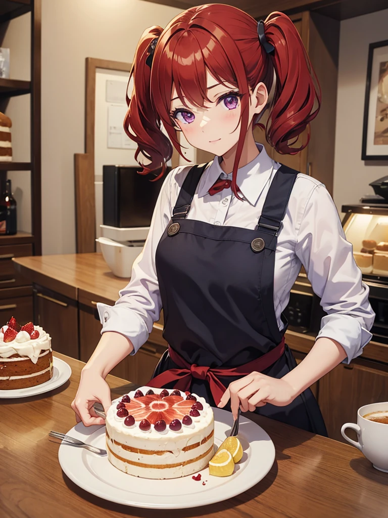 male people、patissier、a cake、soio、a blond、full body、hightquality、​masterpiece、animesque