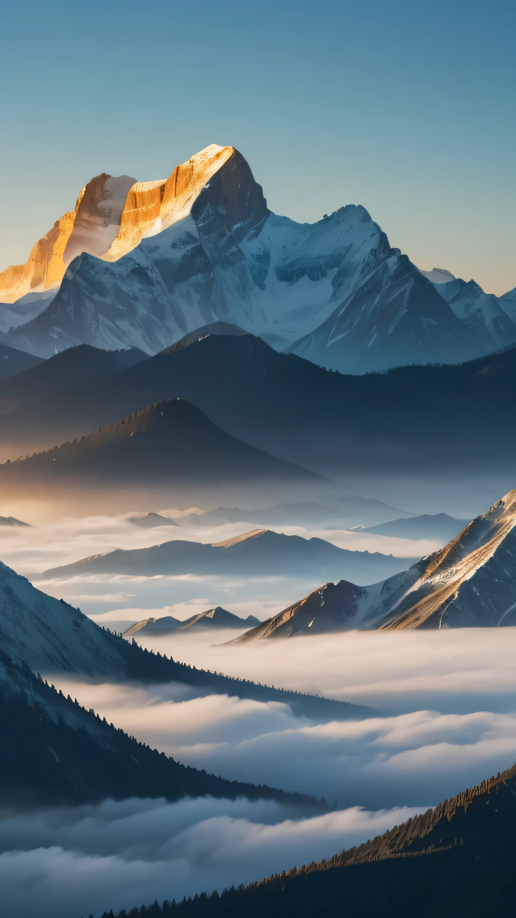 Mountains in the distance々A landscape in the mist