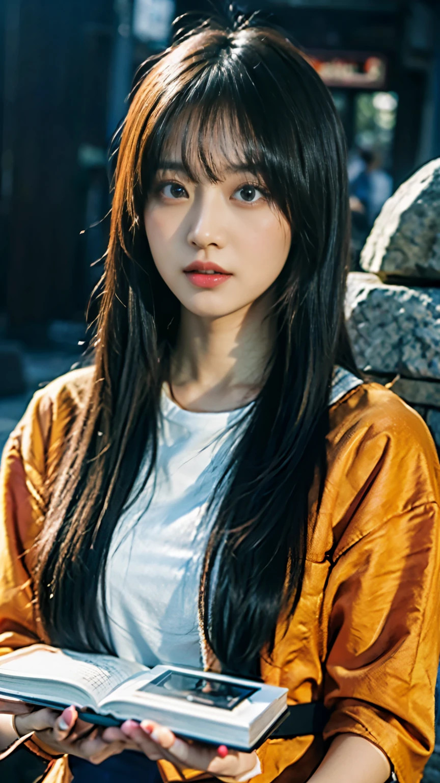 highest quality,masterpiece,One girl from the imaginative Macau women page,coarse hair,The background is unique stone tablets,sunrise,cel shading,anaglyph effect,ultra high resolution,Highly detailed official Unity 8K wallpaper,ultra high resolution,super high quality,