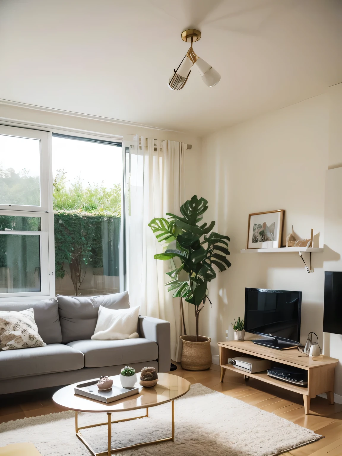 Living room cream landscape