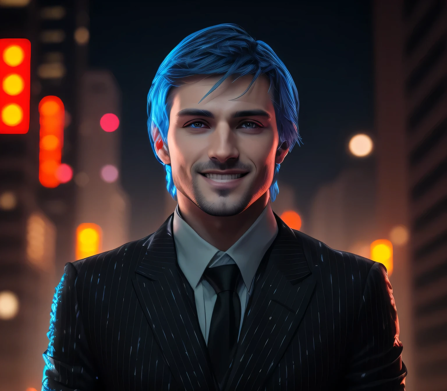 change background cyberpunk handsome man, realistic face, 8k, ultra realistic