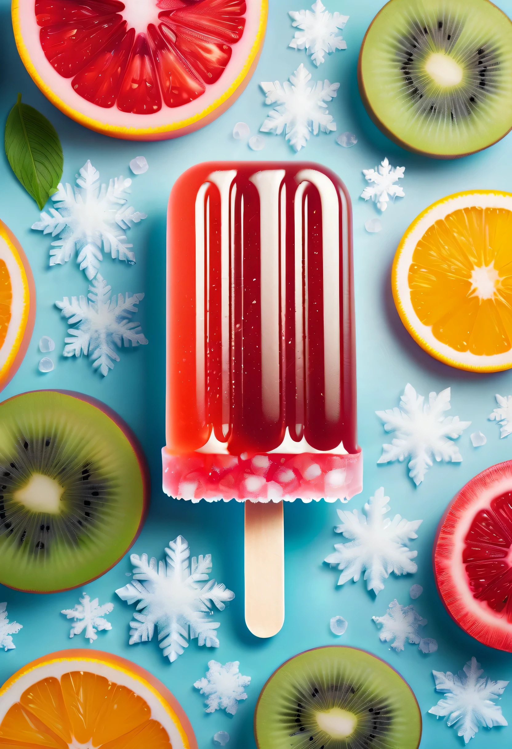 fruit popsicles,Cute creative popsicles,frozen texture,snow,ice cold,cold,Crystal ice,summer,Delicious fruits,color layout,Crushed ice,Refreshing