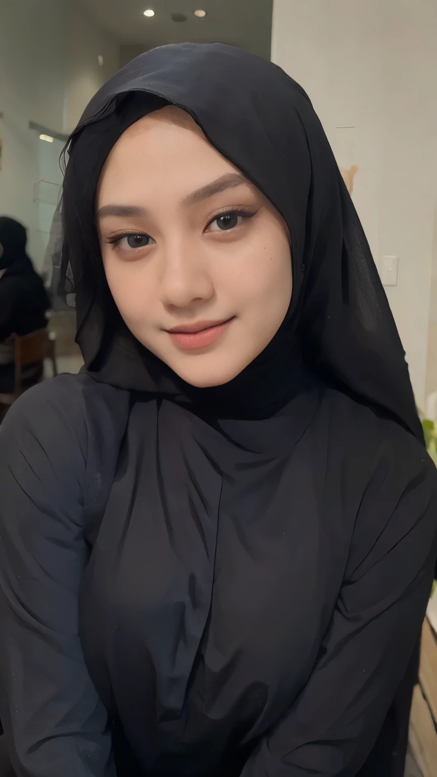 close up of a woman wearing a hijab and dress, aesthetic beautiful face, smile, beautiful portrait image, beautiful feminine face, beautiful oriental woman, high quality portrait, beautiful eyes, feminine face, oriental face, very beautiful face, smooth beautiful face, Asian beautiful face, attractive beautiful face, , beautiful image , wearing a beautiful long skirt