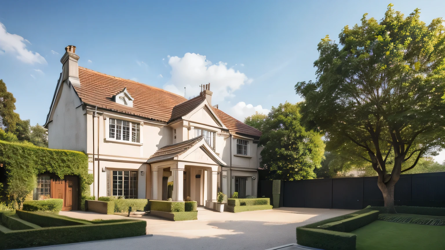 London garden villa exterior