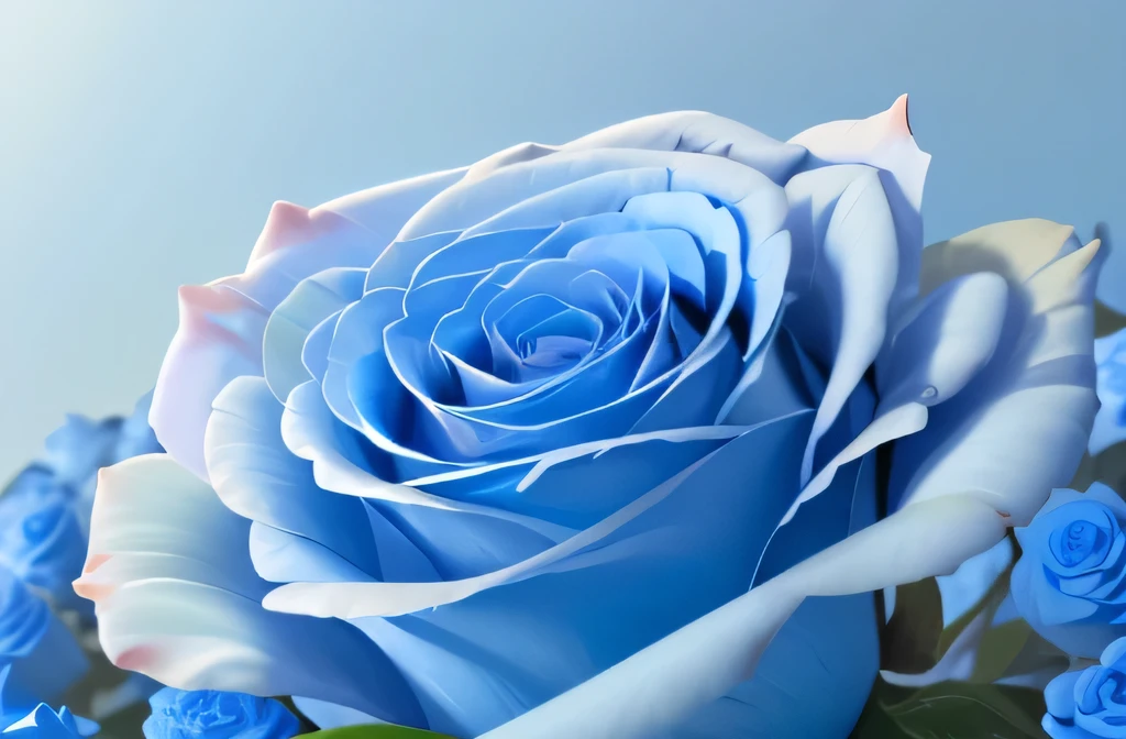 background blue roses,High resolution,deluxe, beautiful and aesthetic, beautiful aesthetics, rose garden, rosette, blonde, Soft Blue, beautiful, beautiful flowerが生えている, blue flower, blue tone, beautiful flower,(((A lot of blue roses))),lots of blue roses