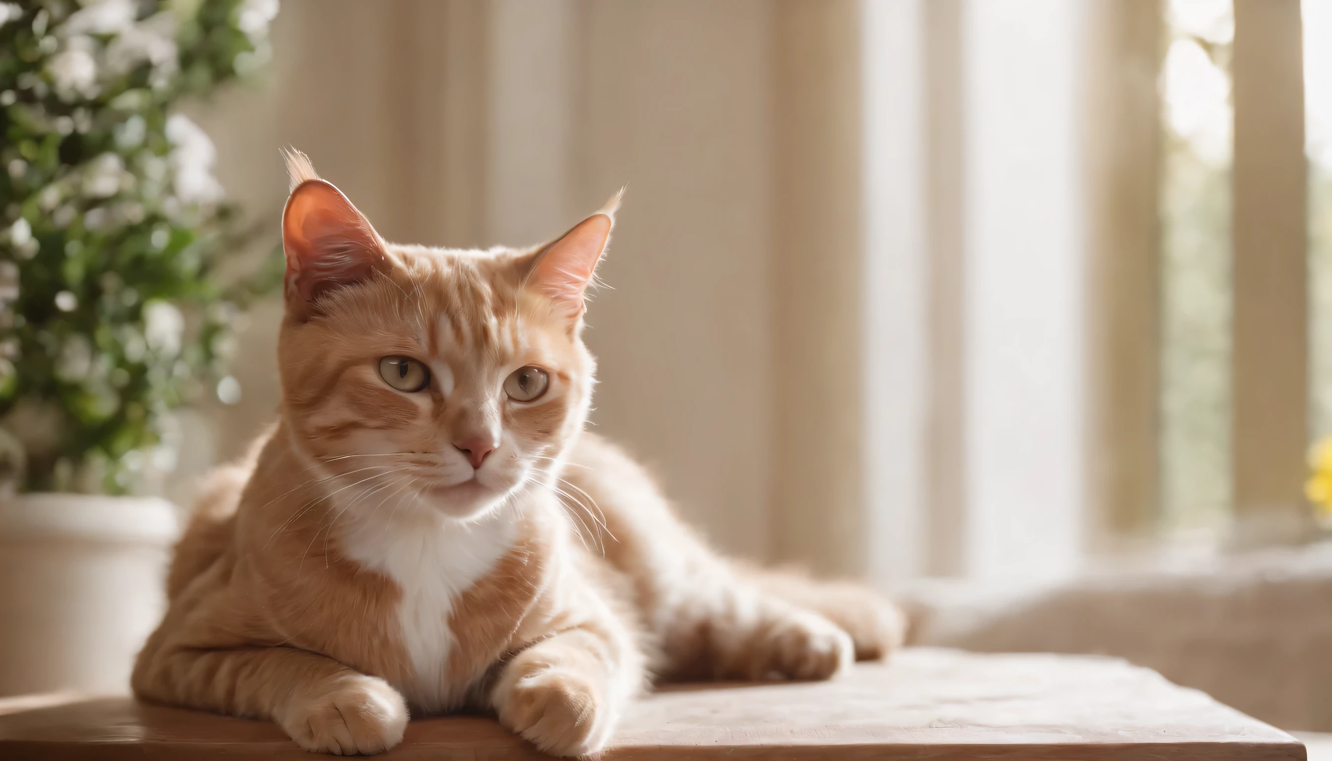 (Highly detailed CG Unity 8K wallpaper、masterpiece、highest quality、Super detailed)、(best lighting、best shadow、very delicate and beautiful)、highest quality、8K、Detailed facial depiction、masterpiece、highest quality、clear image quality、Photo of a cat relaxing in front of a luxurious fireplace
