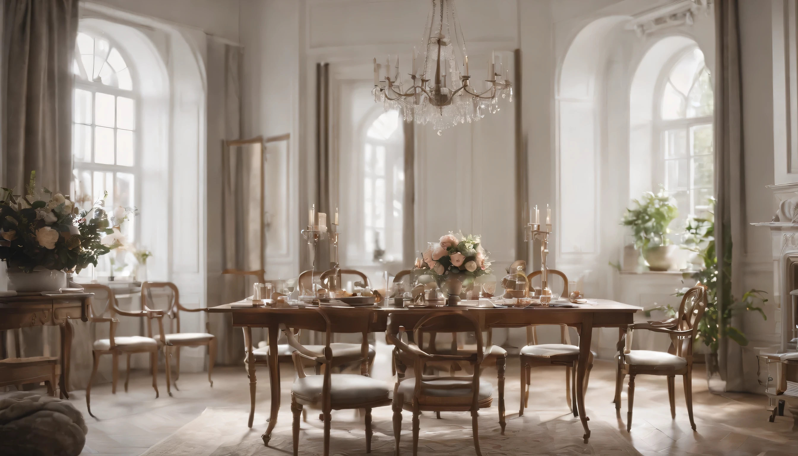 (Highly detailed CG Unity 8K wallpaper、masterpiece、highest quality、Super detailed)、(best lighting、best shadow、very delicate and beautiful)、highest quality、8K、Detailed facial depiction、masterpiece、highest quality、clear image quality、Chairs and tables lined up next to a large window、A photo with a half-read book placed on top of it