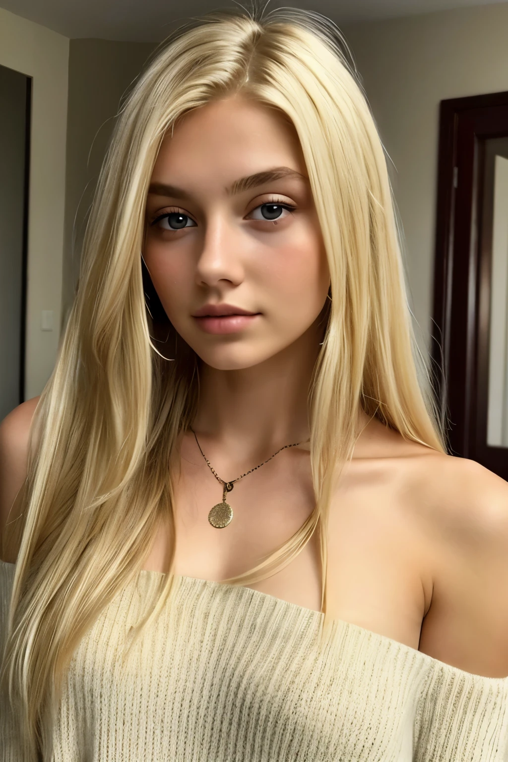 
jolie blonde du sud de la france cheveux long, un style hypi 