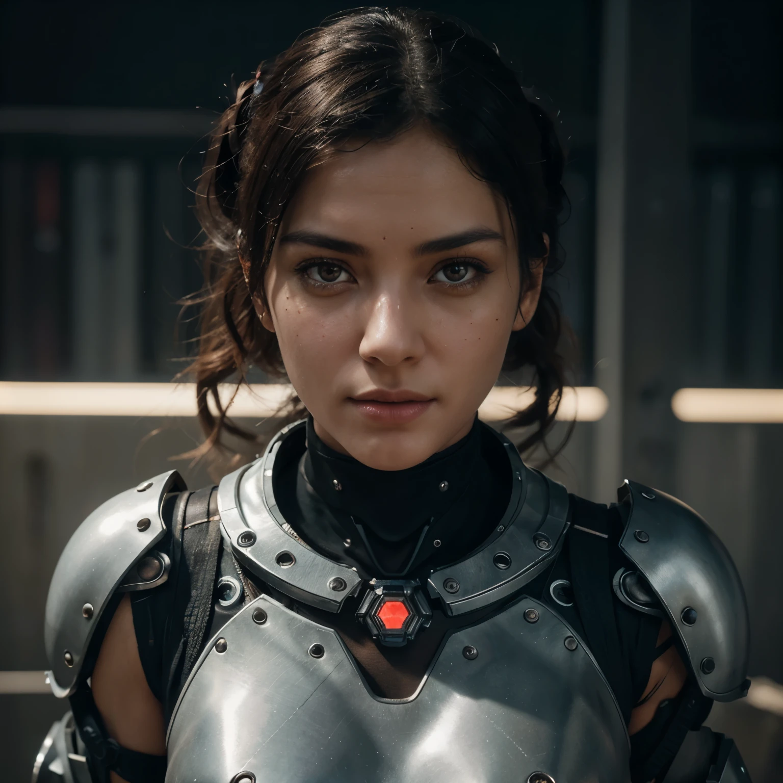 1mechanical girl,((ultra realistic details)), portrait, global illumination, shadows, octane render, 8k, ultra sharp,metal,intricate, ornaments detailed, cold colors, egypician detail, highly intricate details, realistic light, trending on cgsociety, glowing eyes, facing camera, neon details, machanical limbs,blood vessels connected to tubes,mechanical vertebra attaching to back,mechanical cervial attaching to neck,sitting,wires and cables connecting to head