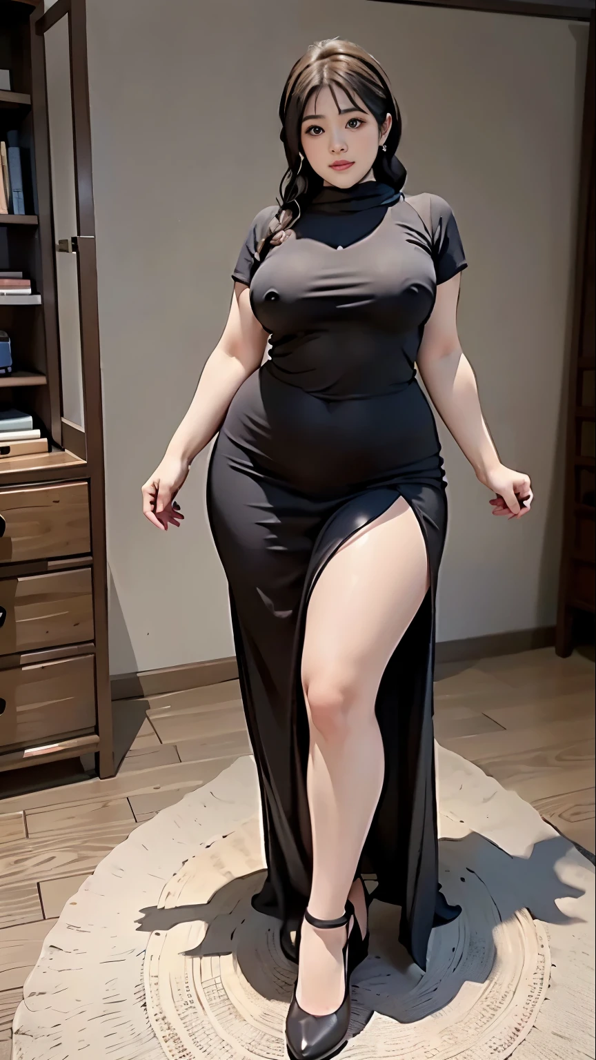 araffe woman thick and long skirt posing for a picture, curvy model,, curvy hourglass figure, sexy longest hand t-shirt, thicc, beautiful full body shot, soft curvy shape, in a longest hand t-shirt, a beautiful woman open legs , bbwchan, hairy vagina, armpits, there is a old woman posing in a dark room with a maroon burka clothes , 43 years old, thick body, beautiful thick female, wide hips, thick legs, she has a jiggly fat round belly, thick thighs, curvy hourglass figure, thicc, curvy model, widest hips, hyperrealistic full figure, bbwchan, voluptuous body, thick, tattooed body, tattooed hands, hena on arm, hena in belly, Burka girl, muslim clothes, 43 years old woman. Burka chubby woman, chubby cheeks, wearing a sneakers, bob hairstyle, thick neck, short neck, there is a woman random pose red-brown hijab, bbwchan, thicc, brown hijab outfit, brown hijab fashion model, korean girl, korean woman, wearing brown robe, full length shot, alluring plus sized model, japanese goddess, clothed in hooded, voluptuous and arousing, portrait shot, curvy model, voluptuous body, wonderful, nene tanaka body , bbwchan, The overall atmosphere is smooth , haunting illustrations, extremely high-resolution details, photographic, realism pushed to extreme, fine texture, 4k, ultra-detailed, high quality, high contrast, red sneakers , cold atmosphere ,, 8k resolution , ultra-detailed resolution , wearing long skirt