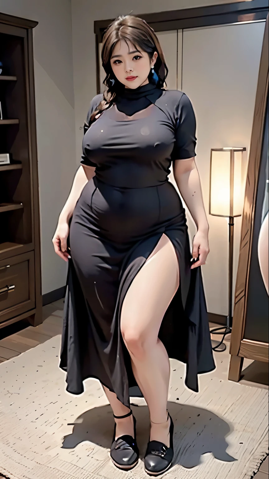 araffe woman thick and long skirt posing for a picture, curvy model,, curvy hourglass figure, sexy longest hand t-shirt, thicc, beautiful full body shot, soft curvy shape, in a longest hand t-shirt, a beautiful woman open legs , bbwchan, hairy vagina, armpits, there is a old woman posing in a dark room with a maroon burka clothes , 43 years old, thick body, beautiful thick female, wide hips, thick legs, she has a jiggly fat round belly, thick thighs, curvy hourglass figure, thicc, curvy model, widest hips, hyperrealistic full figure, bbwchan, voluptuous body, thick, tattooed body, tattooed hands, hena on arm, hena in belly, Burka girl, muslim clothes, 43 years old woman. Burka chubby woman, chubby cheeks, wearing a sneakers, bob hairstyle, thick neck, short neck, there is a woman random pose red-brown hijab, bbwchan, thicc, brown hijab outfit, brown hijab fashion model, korean girl, korean woman, wearing brown robe, full length shot, alluring plus sized model, japanese goddess, clothed in hooded, voluptuous and arousing, portrait shot, curvy model, voluptuous body, wonderful, nene tanaka body , bbwchan, The overall atmosphere is smooth , haunting illustrations, extremely high-resolution details, photographic, realism pushed to extreme, fine texture, 4k, ultra-detailed, high quality, high contrast, red sneakers , cold atmosphere ,, 8k resolution , ultra-detailed resolution , wearing long skirt