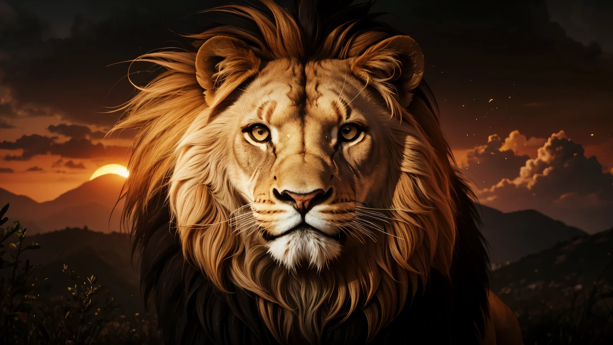 Lion, Divine Lion, naturais, Natureza, Natureza, Linda, renderizado, fotorrealista, UltraHD, 4k, texturasdetalhadas, thunders, sombras detalhadas, cores detalhadas, por do sol, sol se pondo, Sunset, Natureza Linda, Great Divine, por do sol, contraste detalhado, contraste realista, high resolution, cores detalhadas, fogo, eletricidade, divina criatura, 8k, Detailed Realistic, 16K, 8K, HD, contraste detalhado, contraste realista, high resolution, cores detalhadas, fogo, eletricidade, divina criatura, 8k, Detailed Realistic, Elegante,