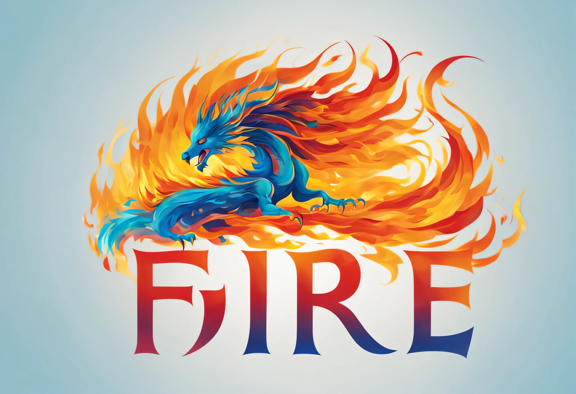 creative Font Design,(((logo:("fire")))),Font Design,draw letters with flame,dynamic,Terrifying yet beautiful flame art,rich colors,Gradation,fireの粉,designed by experts,Award-winning work,masterpiece,magic effect,Cast colorful spells,Character drawn with flame dragon,fire,be familiar with,boldly,delicately,red,orange,yellow,white,Light blue
