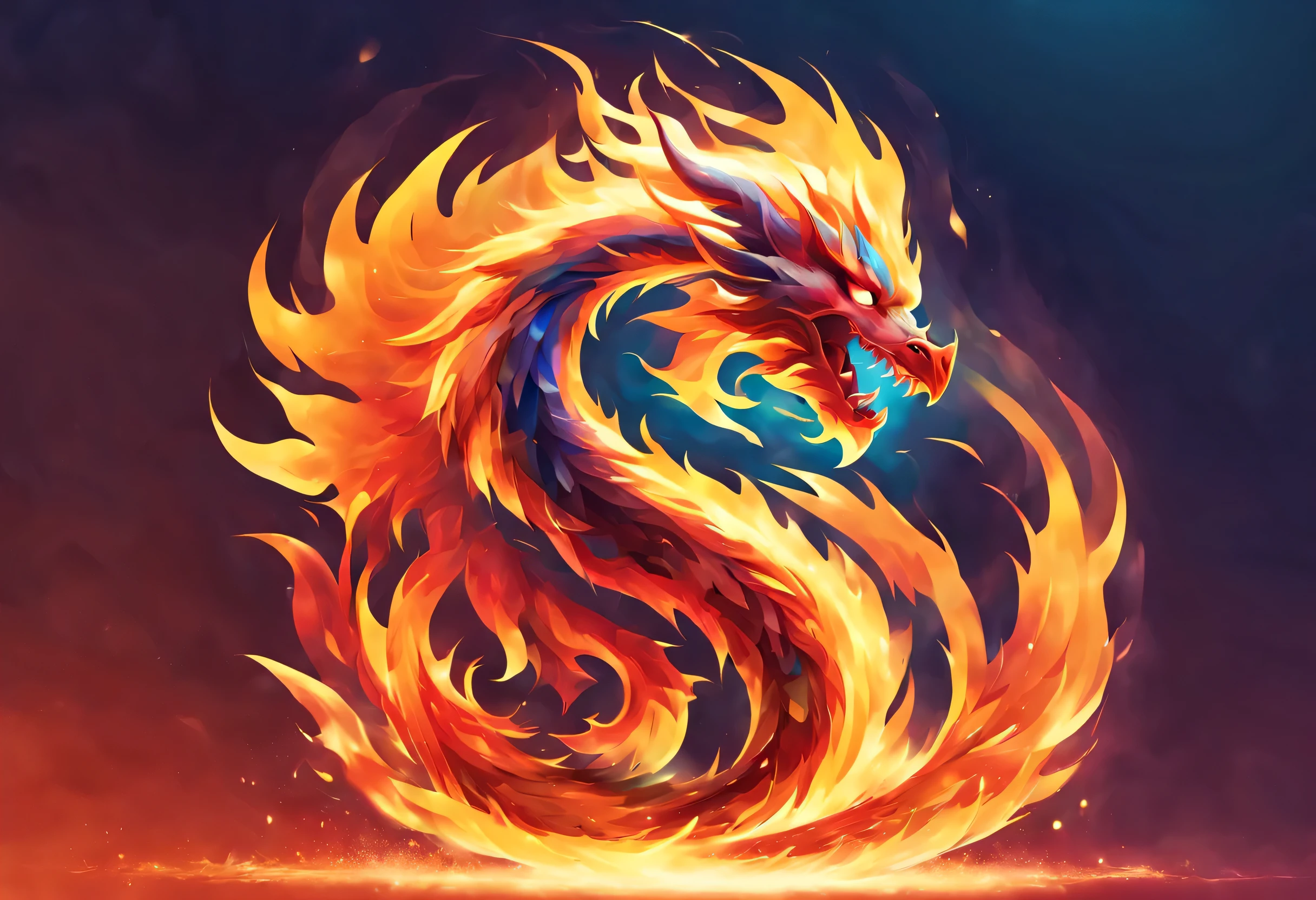 (((logo:("fire")))),Font Design,draw letters with flame,dynamic,Terrifying yet beautiful flame art,rich colors,Gradation,fireの粉,designed by experts,Award-winning work,masterpiece,magic effect,Cast colorful spells,Character drawn with flame dragon,fire,be familiar with,boldly,delicately,