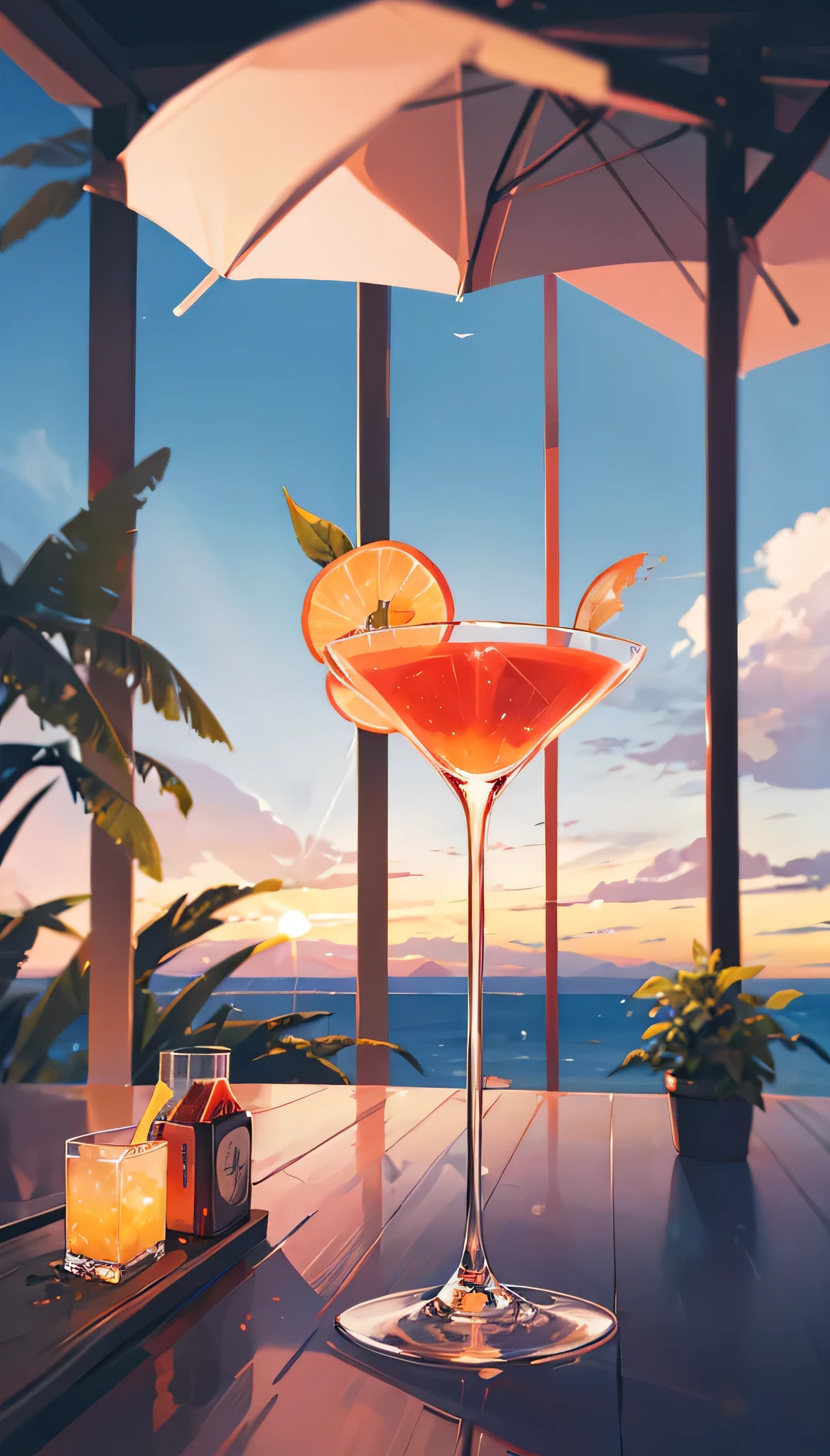 Cocktail World, no humans, landscape, summer,  Sky, cloud,   blurred background, 
masterpiece, best quality, Super detailed, 



 