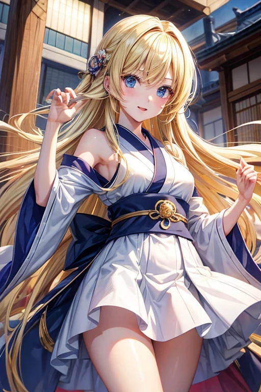 anime style, Centered、look at the camera、approaching perfection、dynamic、blonde(blonde)、About 20 years old、Japanese、MeinaUnreal