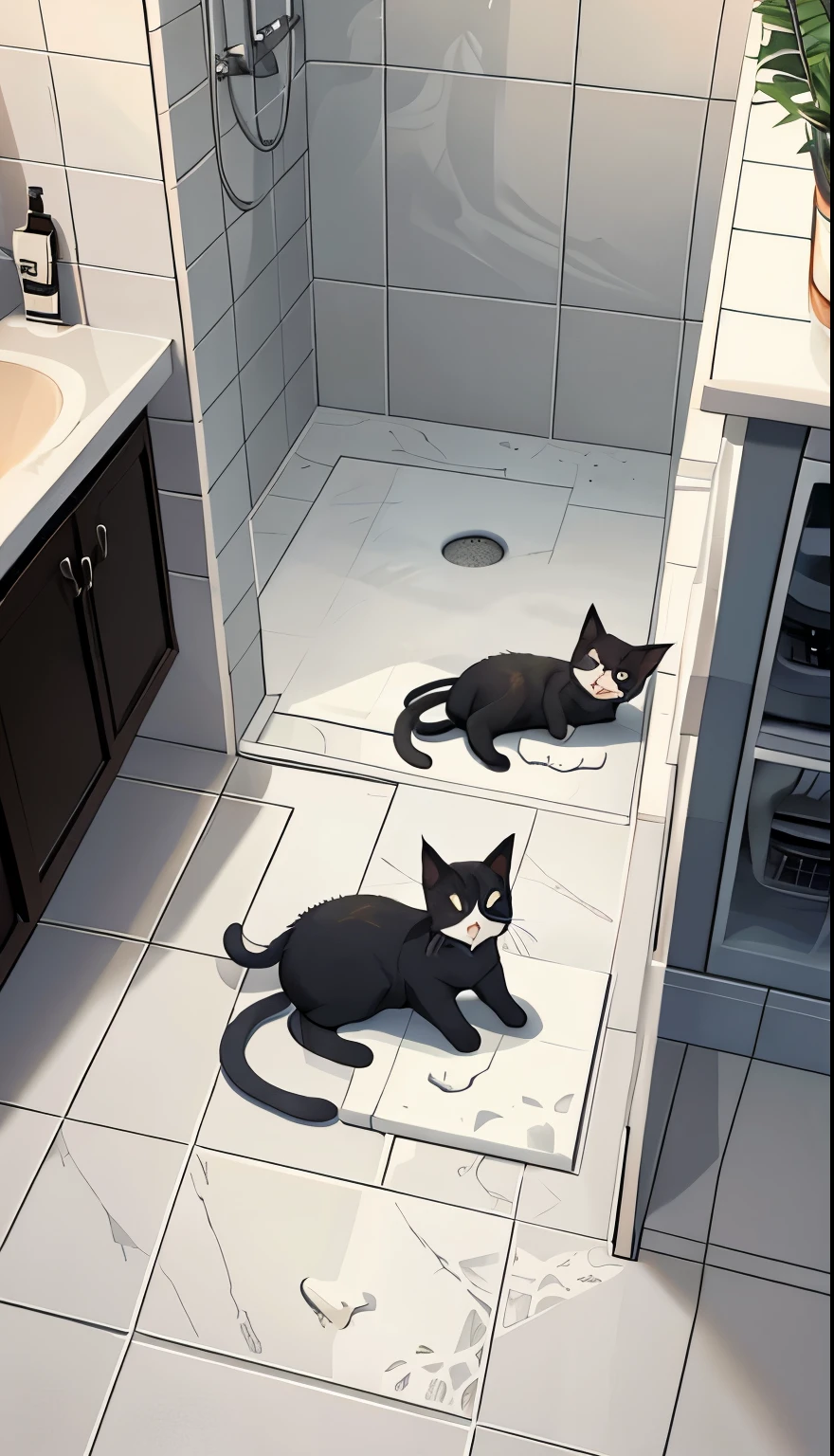 Tile cat