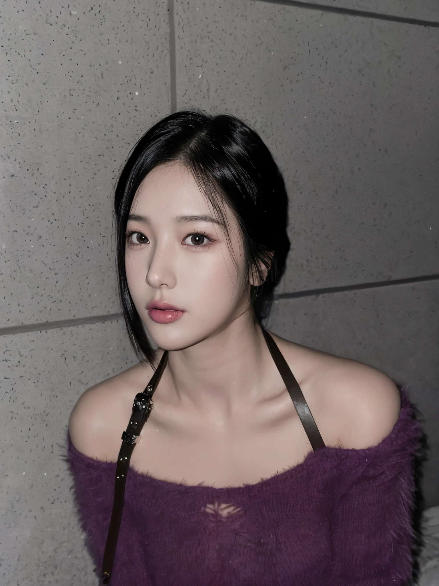 araffed asian woman in a purple sweater posing for a picture, jinyoung shin, heonhwa choe, lee ji - eun, lee ji-eun, korean girl, gorgeous young korean woman, jiyun chae, hwang se - on, beautiful south korean woman, beautiful young korean woman, jaeyeon nam, sun yunjoo, portrait of jossi of blackpink