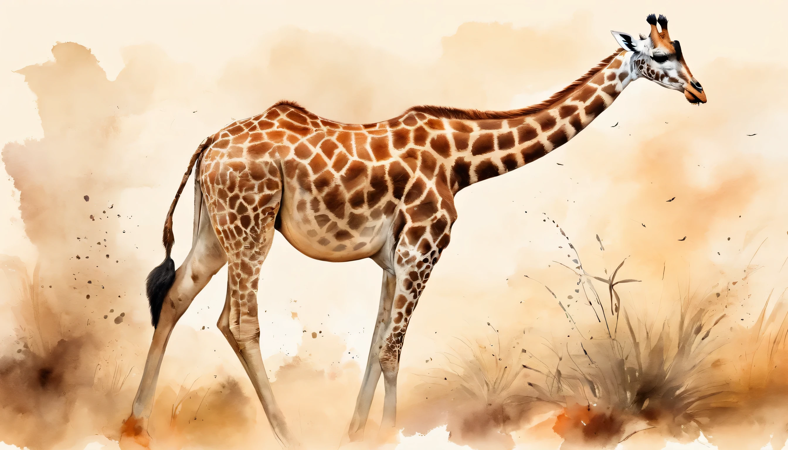 giraffe, is standing in the wild, a portrait by Daniel Seghers, shutterstock contest winner, photorealism, animal photography, on the african plains, detailed beautiful animals, wild animals, animals wildlife, wildlife photography, various animals, peaceful looking animals, wildlife photography canon, wild species photography, mane, in africa