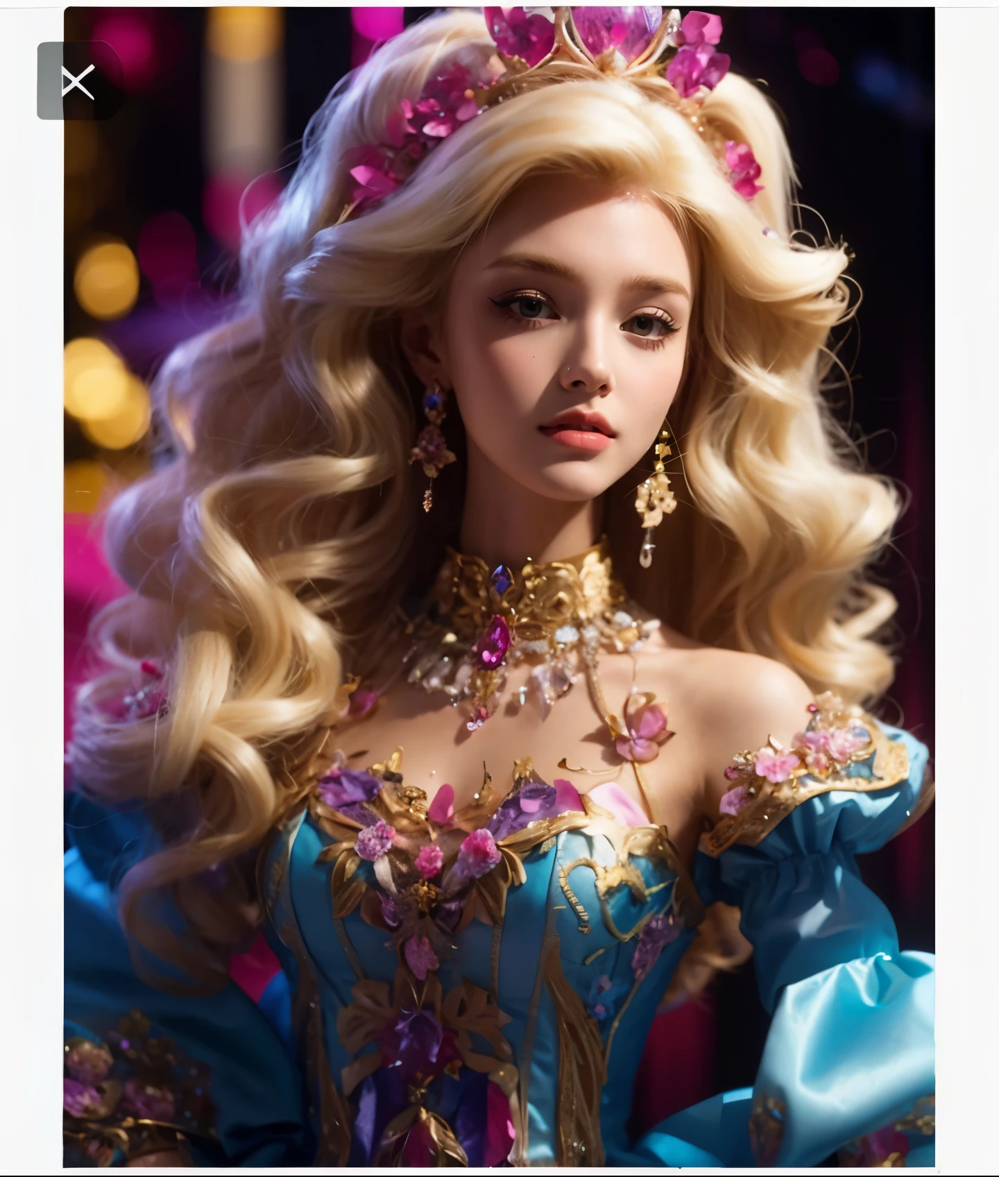 Beautiful princess with a blonde hair