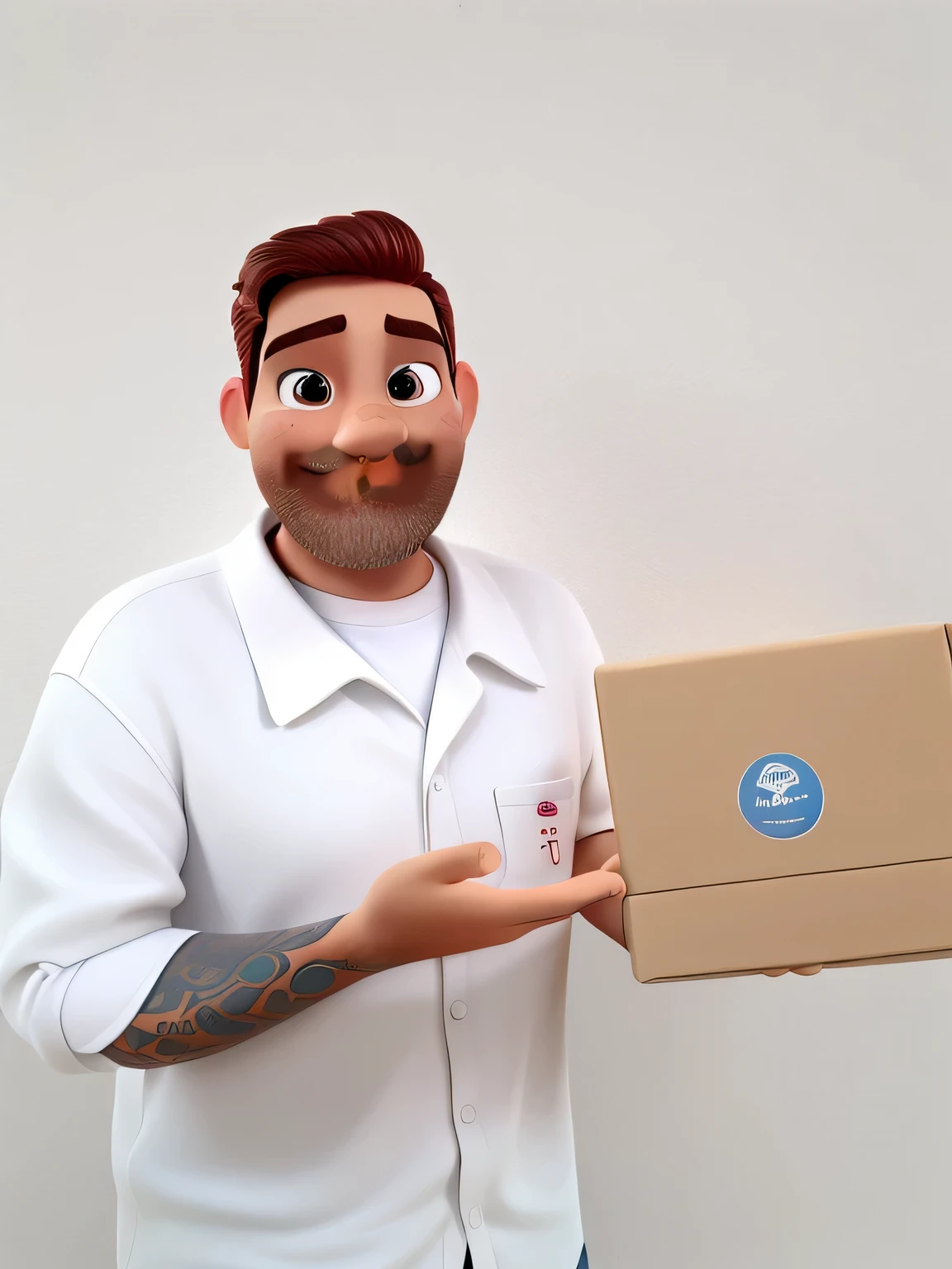 Um homem moreno, estilo disney pixar, alta qualidade, melhor qualidade