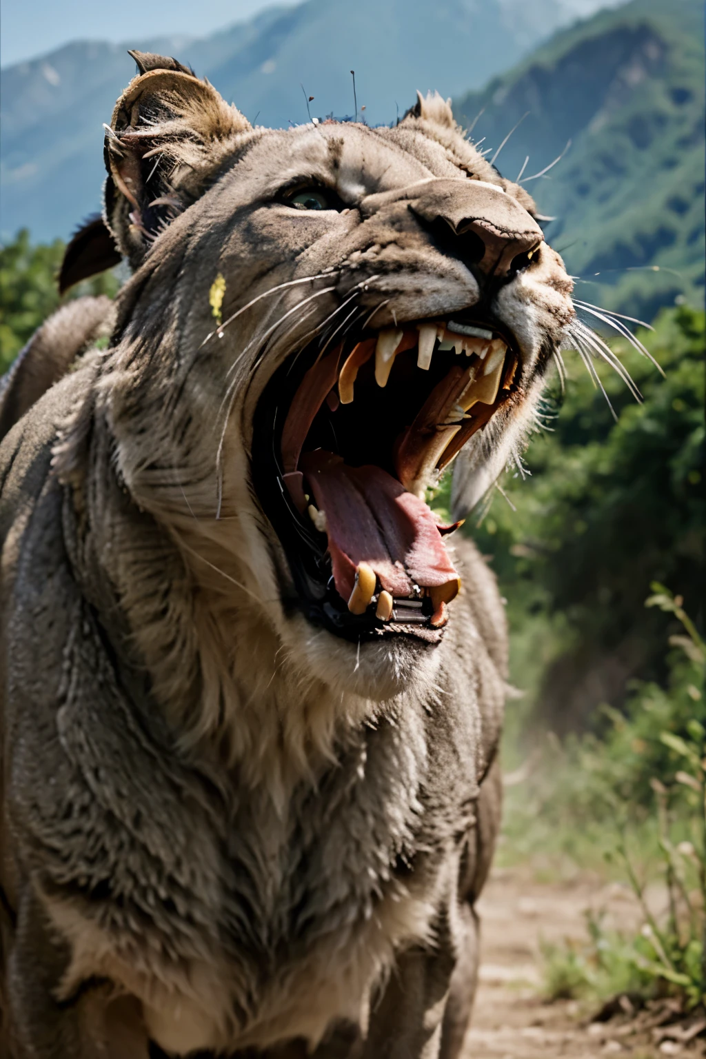 Roaring lion