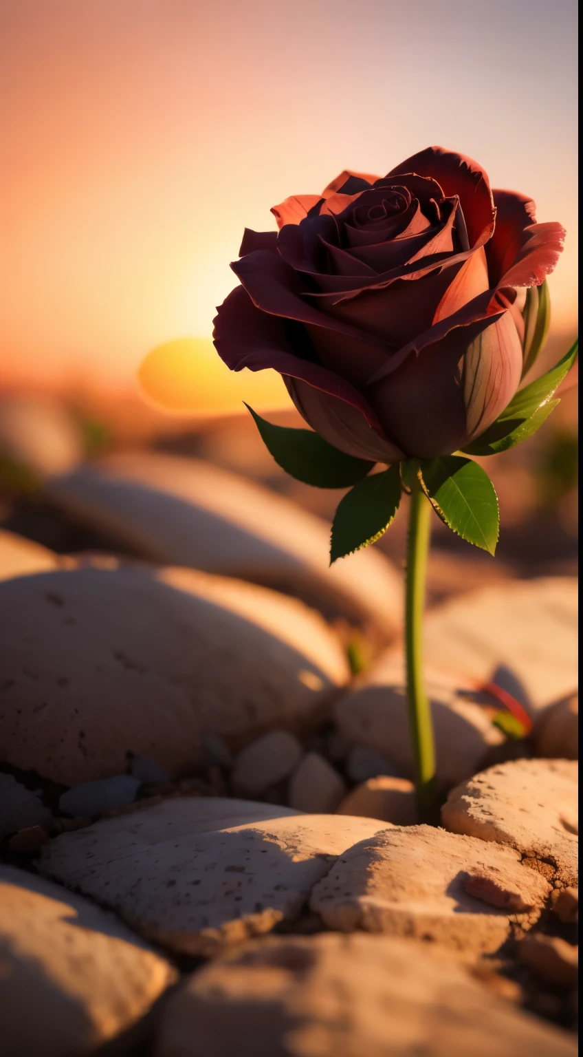 flower, rose, plant, Nature, rendering, Photorealistic, macro photography, Ultra HD, 4K, Detailed textures, Detailed colors, Realistic shadows, Detailed shadows, Detailed textures, Sunset, perfect composition, 