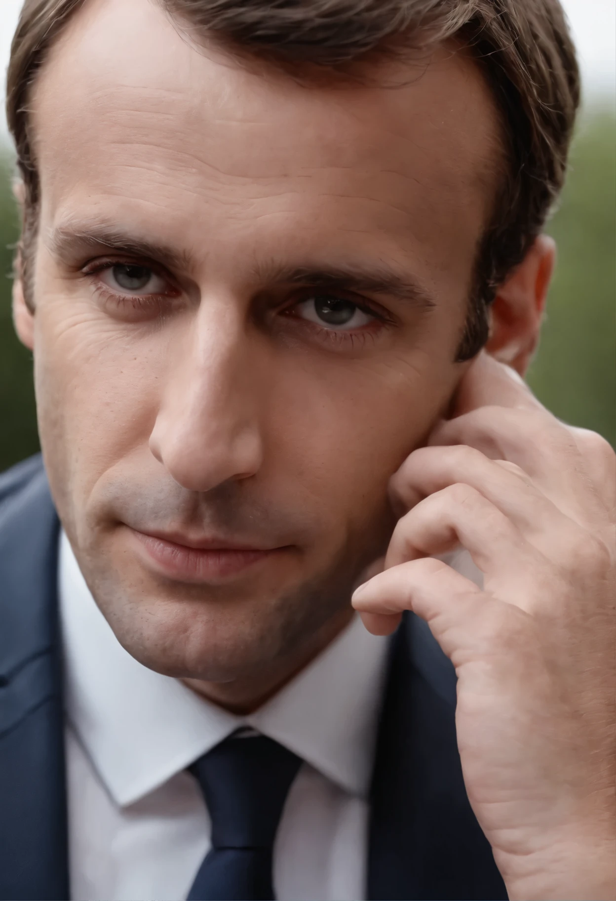 Macron chauve