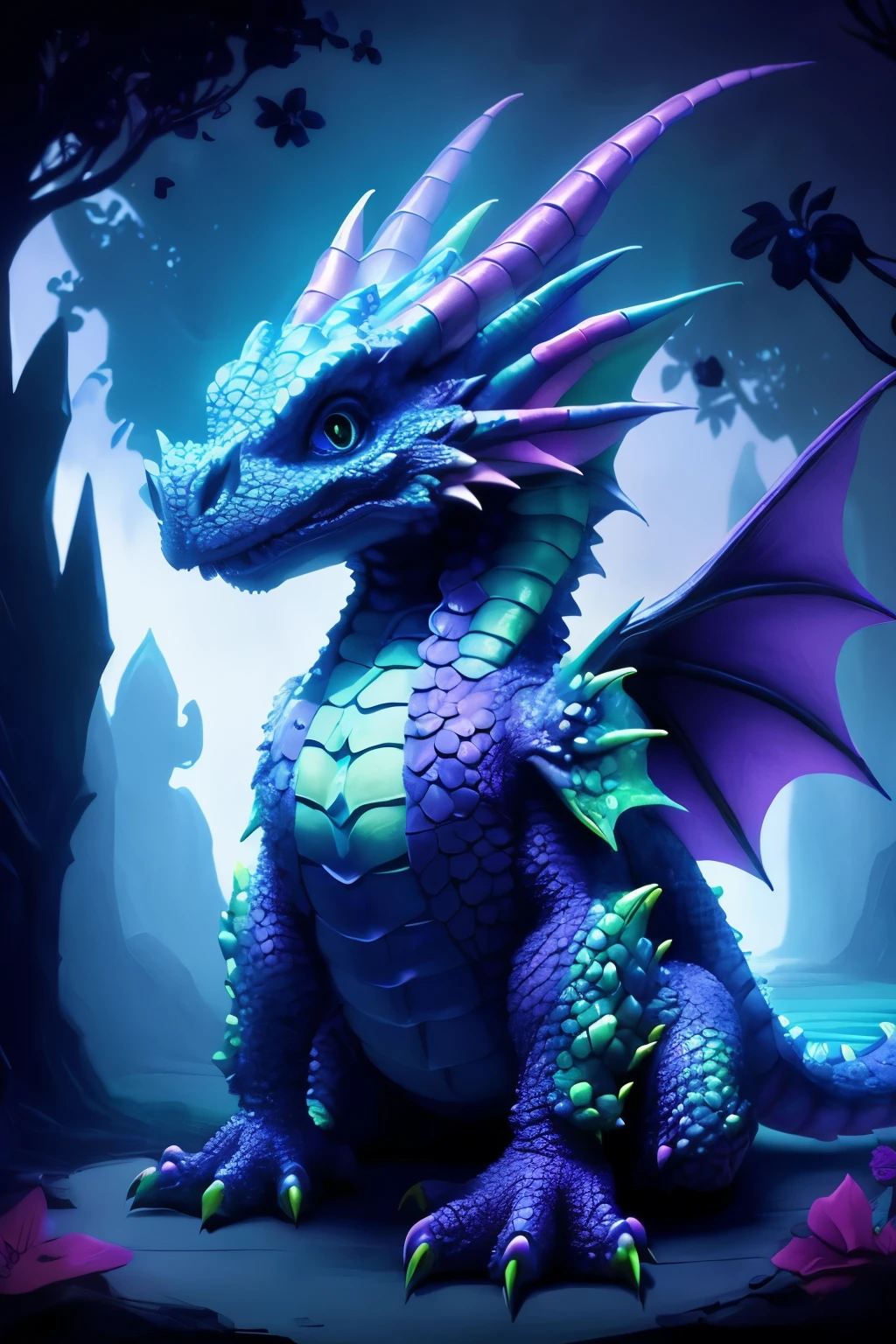 (low contrast ), colorfantasystyle  dragon