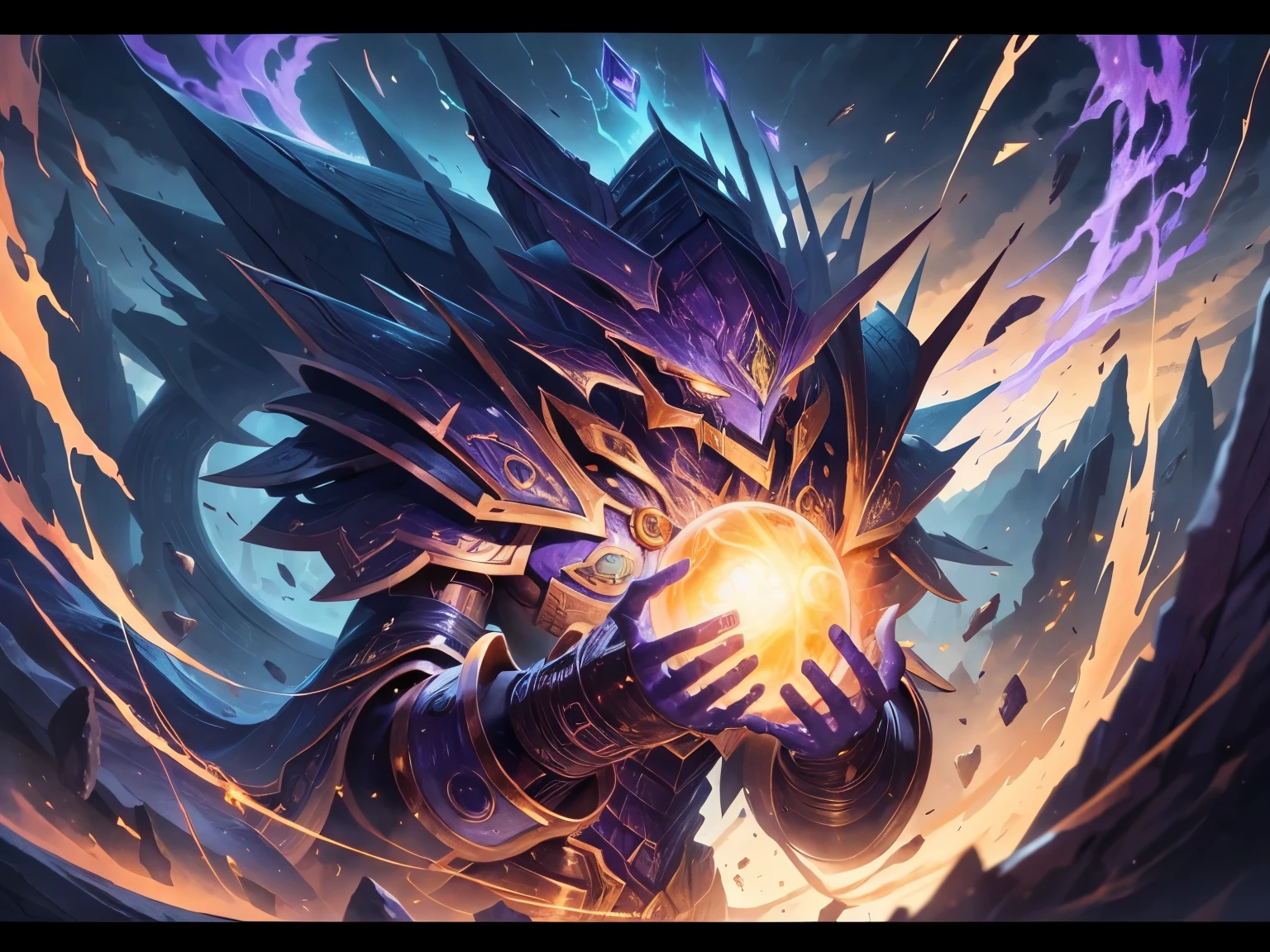 crie um Thunderstorm Titan no estilo carta de yu gi oh, crie esse monstro bem detalhado, with good traits, e bem desenhado.
