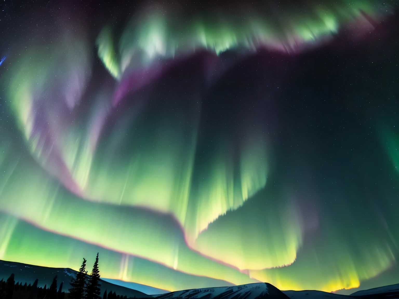 Aurora Borealis with Thunder, Montanha nevada, Noruega, silhueta de guerreiro com machado, noite