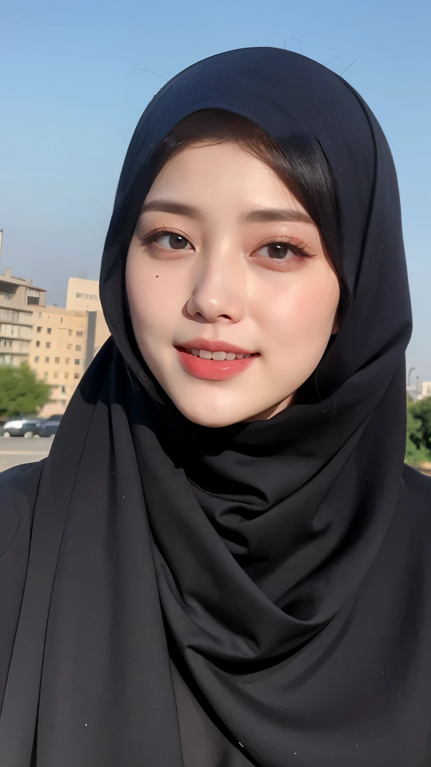 ((Best quality, 8k, Masterpiece :1.37)), (wear hijab girls), girls wear hijab, (girls wearing hijab moslem), beautiful face, face bukkake, 18 years old girls, hair black, ultra detailed face, ultra detailed body, slim body, lips smile, Beautiful detailed eyes, eyes korean, detailed nose, Natural Lip, ((Lips Smile)), face smile, Wear hijab moslem, fancy jubba thobbe, (photo full body), view of the blue sky, Slim Body, realistic face, backround people hijab , (full body photo)