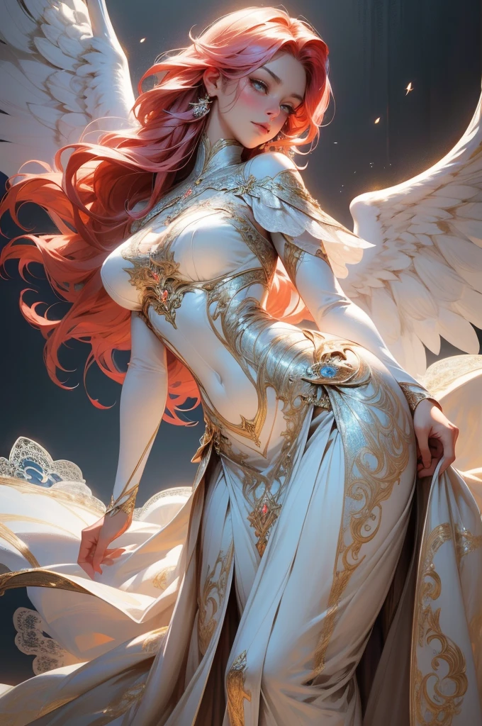 {-erro_de_anatomia:1.0}(best quality,4k,8k,highres,masterpiece:1.2), ultra-detailed, (realistic,photorealistic,photo-realistic:1.37), mature milf, illyasviel von einzbern, redhead hair, full body, vibrant colors, glowing skin, mesmerizing eyes, elegant pose, enchanting background, delicate lace dress, surreal lighting, ethereal atmosphere, mystical aura, intricate details, artistic medium, digital illustration, fantasy, anime, reading, writing, walking, laying down