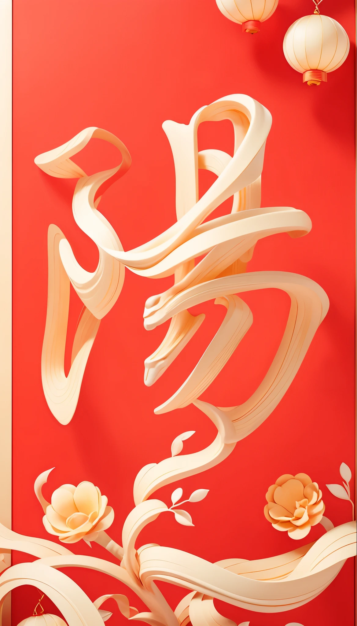 (masterpiece, high quality, high detail), Chinese architecture,red theme,paper cutting,(Chinese_Knot),paper lanterns,Chinese pattern,Kaneko,display stand,car,Chinese element,(red background:1.1),white,white_background,CG poster rendering bsw，Kaneko