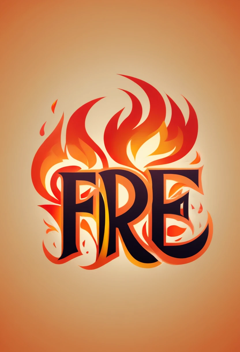 logo text sign that says the word "fire art", creative Font Design, typeface, spirit of fire, Message card design, draw letters with fire, dynamic, rich colors, Gradation