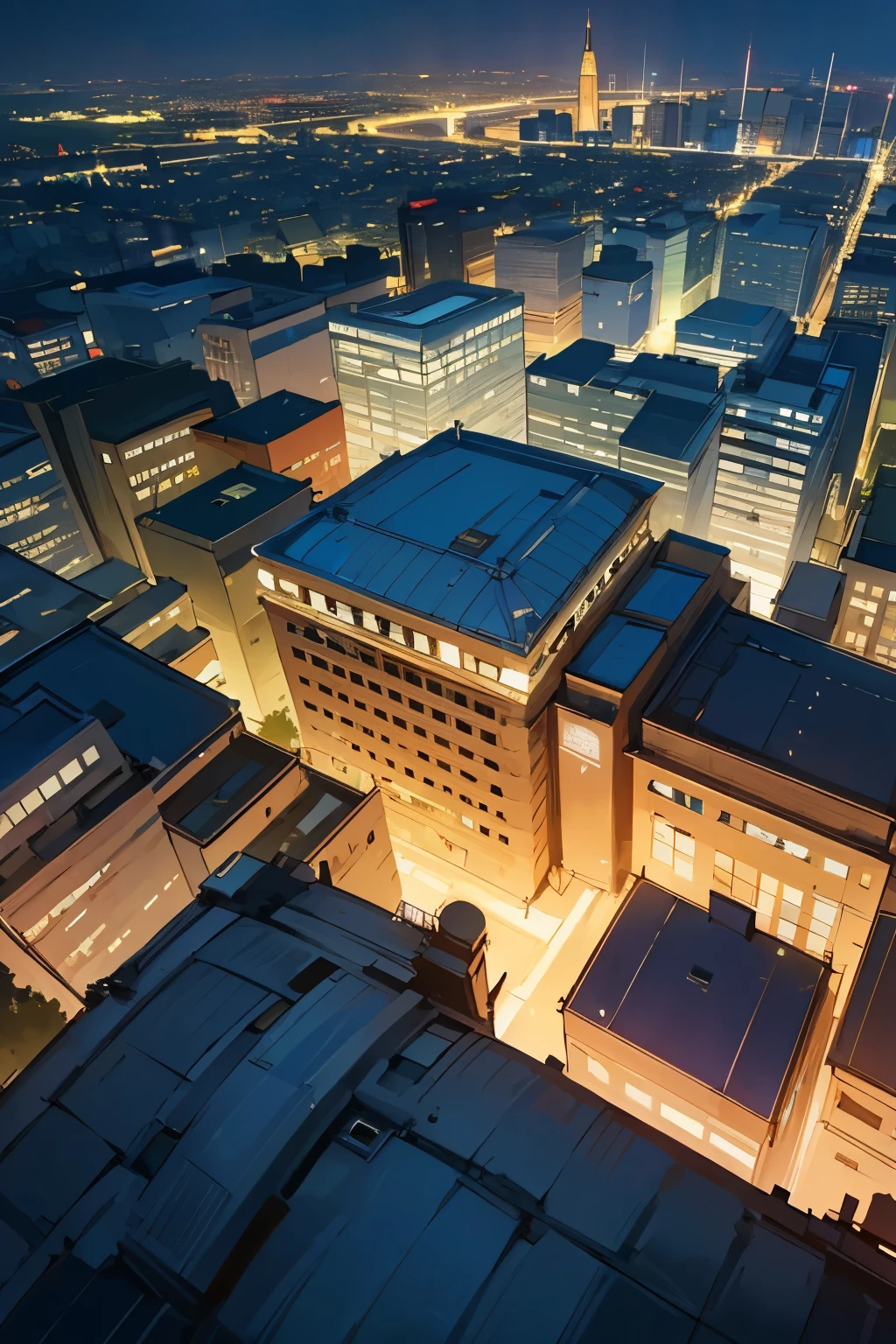 ((best quality)), ((masterpiece)), (detailed), ciberpunk, City, night time, Lime green, view from above,