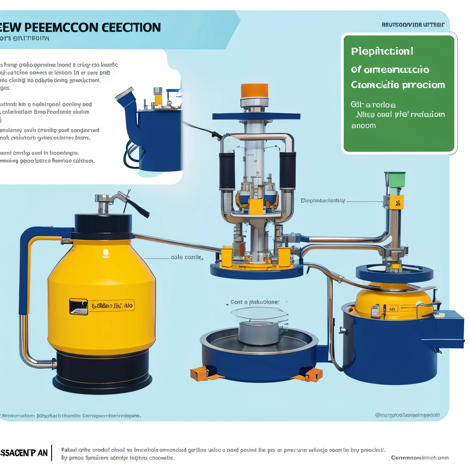 Draw a cartoon about chemical production