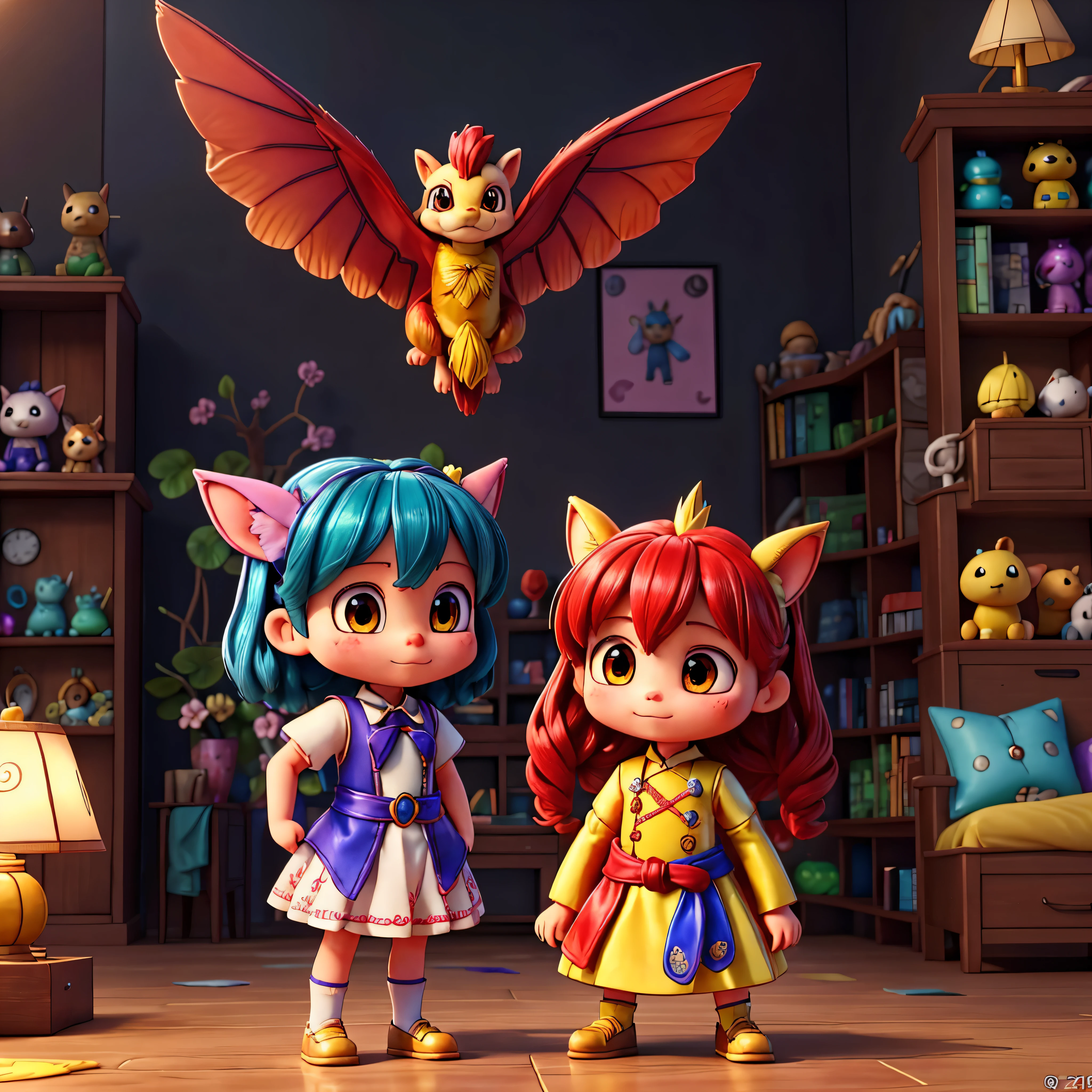 These 2 pictures can be said to be carefully selected. The overall effect is very good because the picture is richer: its details are not so perfect. Supplement: cute resin Chinese dragon girl, full body, fantasy creature, super cute, in the style of dreamlike fantasy creatures, in the style of fairycore, meticulous design, transparent metal texture.PVC,fine luster,clouds,nature elements, plush doll art, fuyukomatsui, ren hang. yanjun cheng, manticore, unicorncore, UHD, HDR, 3drender, 3d model, unrealengine5 , ultra high-details, Lava varied multi etc. --v 6 --s 1000 --c 20 --q 20 --chaos 100