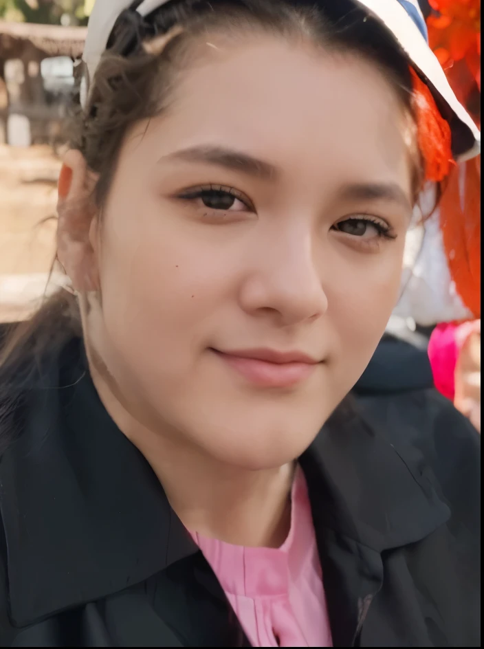 Komori,Idolcloth,obra de arte,melhor qualidade,cabelo branco, olhos vermelhos,camisa branca,(black formal hat),(presilha de cabelo:1.3),(pinta de boca pequena:1.3),sorriso,high resolution,4k,mangas pretas destacadas, tronco,