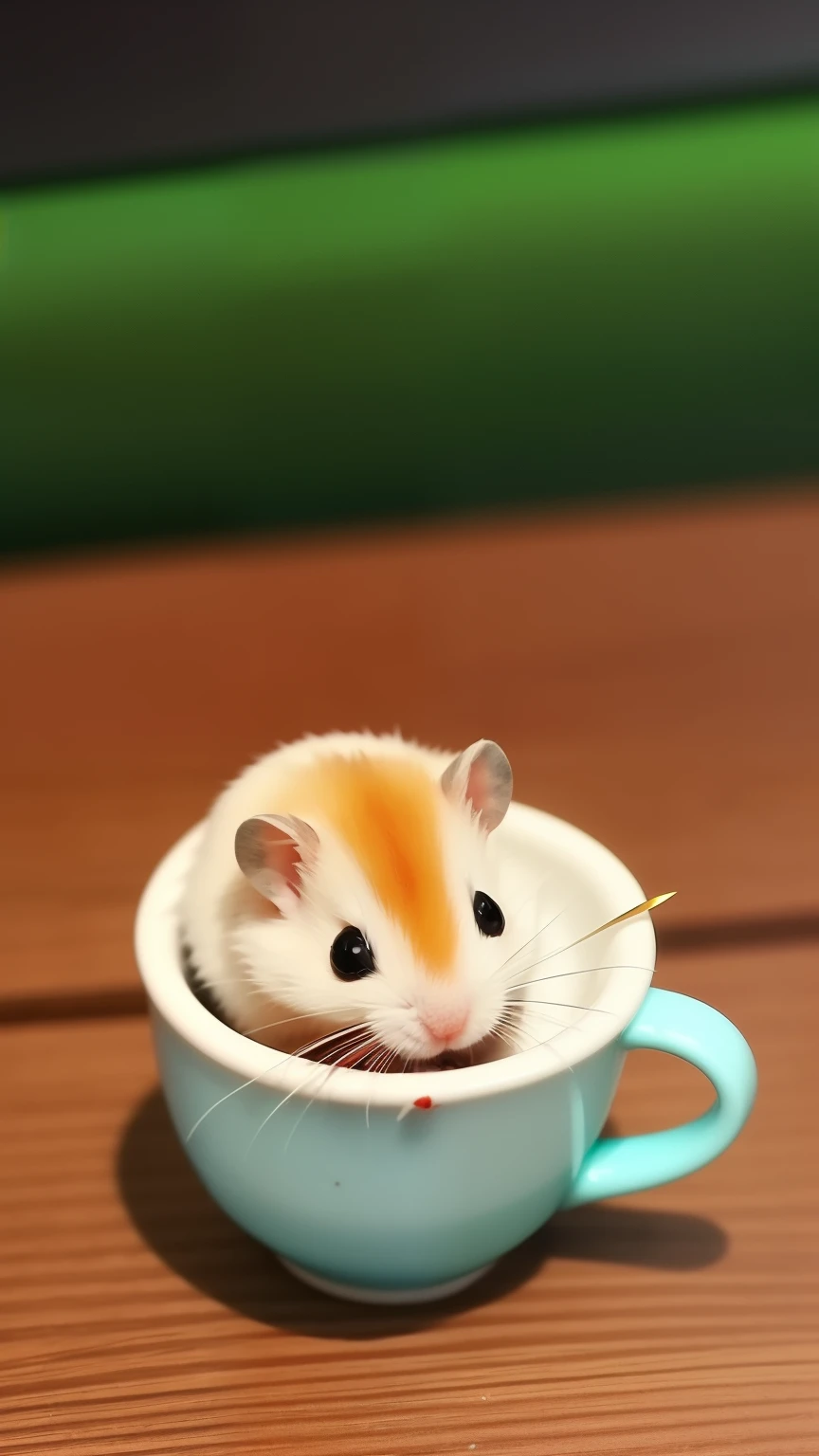 Killer has knife with blood,cute killer,Cute little hamster in a cup、Palm-sized、Dzungarian hamster、Very cute、Peeling this and eating food、Feeding food、