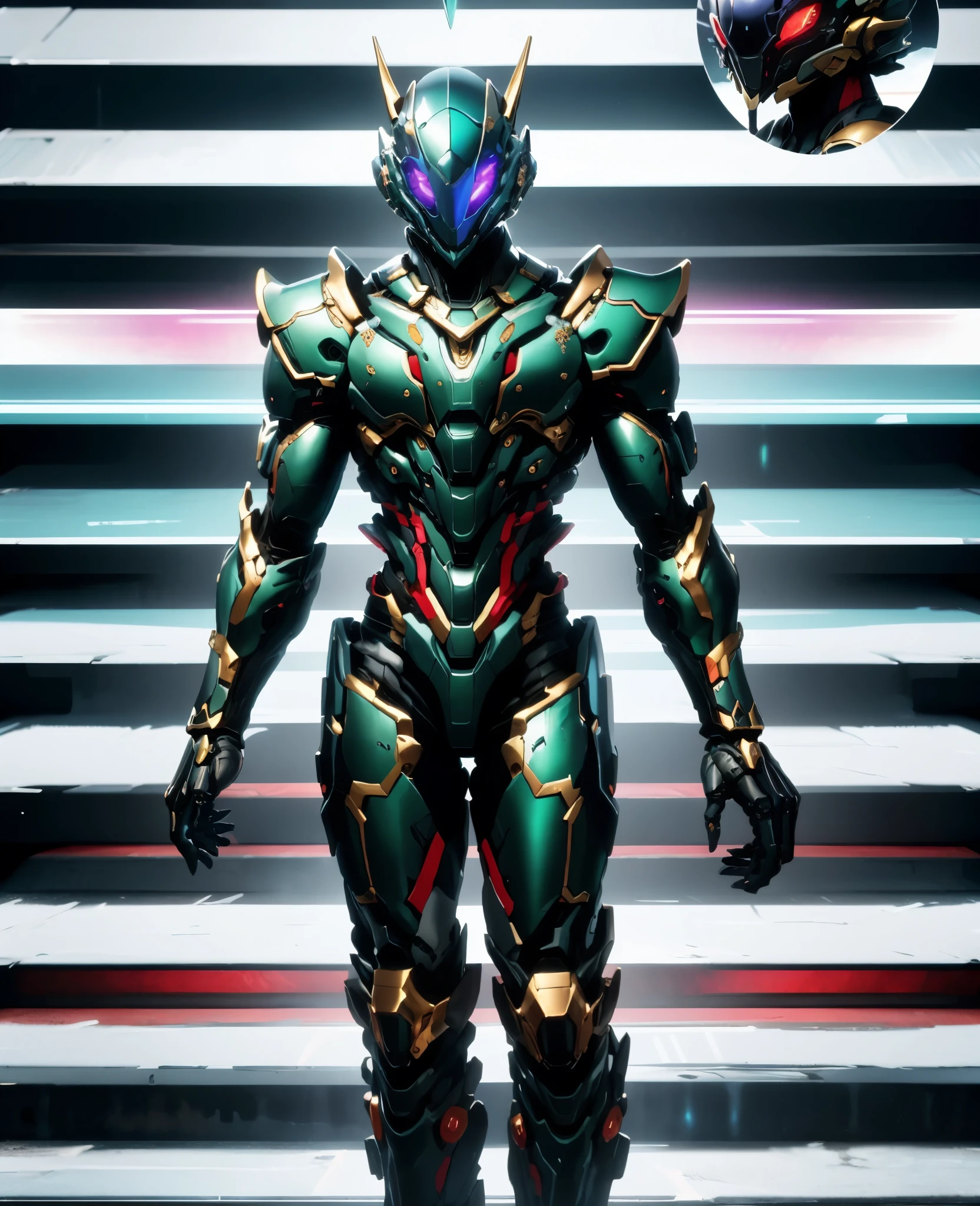 A woman adorned in fantasy-style full-body armor, a crown-concept fully enclosed helmet that unveils only her eyes, a composite layered chest plate, fully encompassing shoulder and hand guards, a lightweight waist armor, form-fitting shin guards, the overall design is heavy-duty yet flexible, the armor gleams with a golden glow, complemented by red and blue accents, exhibiting a noble aura, she floats above a fantasy-surreal high-tech city, this character embodies a finely crafted fantasy-surreal style armored hero in anime style, exquisite and mature manga art style, Queen Bee Concept Armor, ((goddess, femminine)), long legs, metallic, elegant, high definition, best quality, highres, ultra-detailed, ultra-fine painting, extremely delicate, professional, anatomically correct, symmetrical face, extremely detailed eyes and face, high quality eyes, creativity, RAW photo, UHD, 32k, Natural light, cinematic lighting, masterpiece-anatomy-perfect, masterpiece:1.5