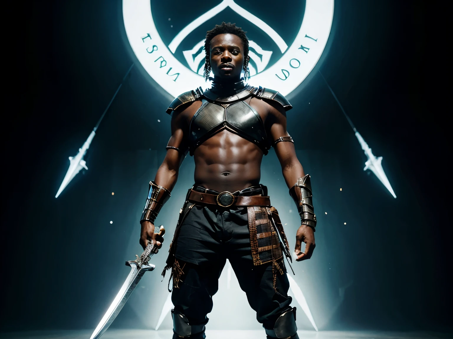 Futuristic African Sworded Warrior