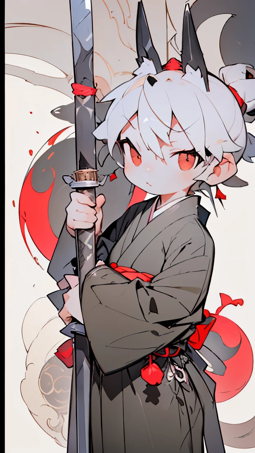 Japanese-style，Cute and cute，minimum leather warrior armor，riding very Huge katana，Towards me，Full body like，Smudge，Meticulous portrayal，very high details，8K，A high resolution，tmasterpiece，Beautiful wallpapers，high qulity，high detal，s the perfect face，oc rendered， 