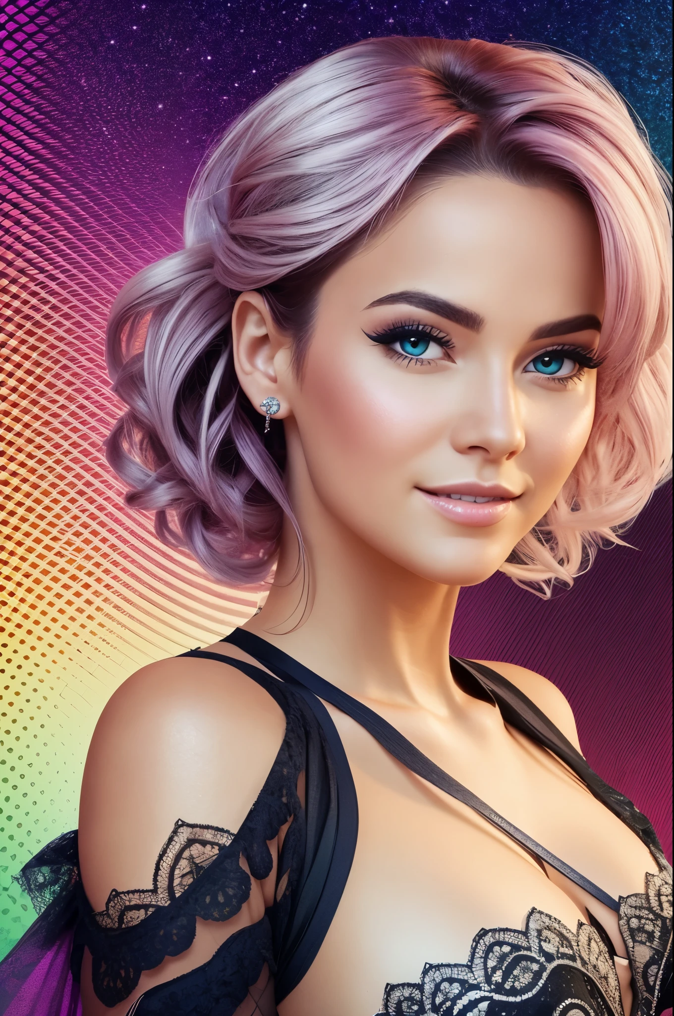 young Maria Lopukhina, Charismatic, joy,( in the style of David Barnett · Newton Hellmuth · Yuriy Arkurs ),The sky, short hairstyle wind, makeup, mascara eyeliner,
(short dark hair: 0.2),(Deep detail of the eyes and skin: 1.2),a smile,
Proper anatomy of the body, In the topic, Cinematic, .raw, Highly professional light, Hyper-detailed, Perfect gradient, 巨作, SVG anti-aliasing, 8K, UHD, corps: Canon EOS RP, HTF, ISO200, f/2,8, 70mm